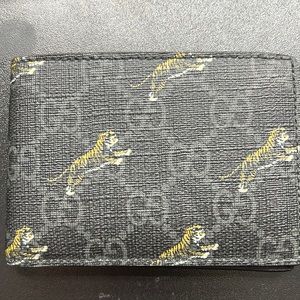 GG coin wallet with tiger print